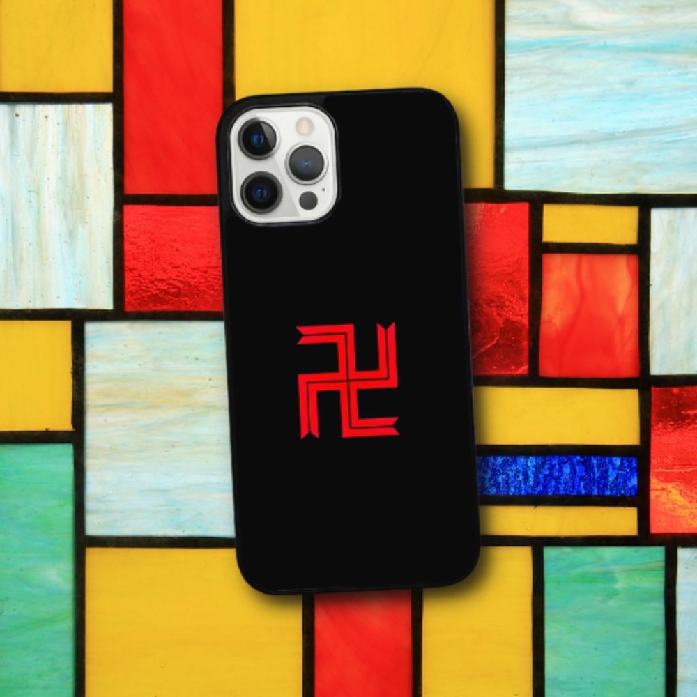 Tokyo Manji Symbol on Black Background -Tokyo Revengers Anime iPhone Case